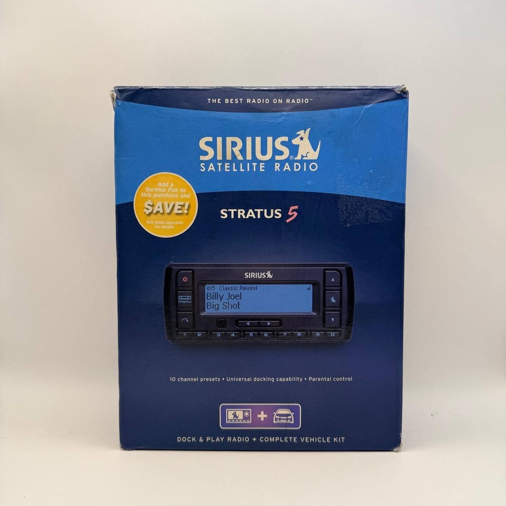 New Sirius Satellite Radio Stratus 5 Model SV5TK1 Complete Vehicle Kit Car